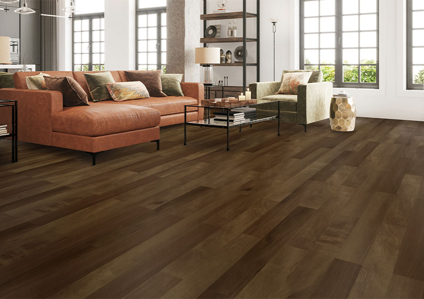 wood flooring in cozy living room